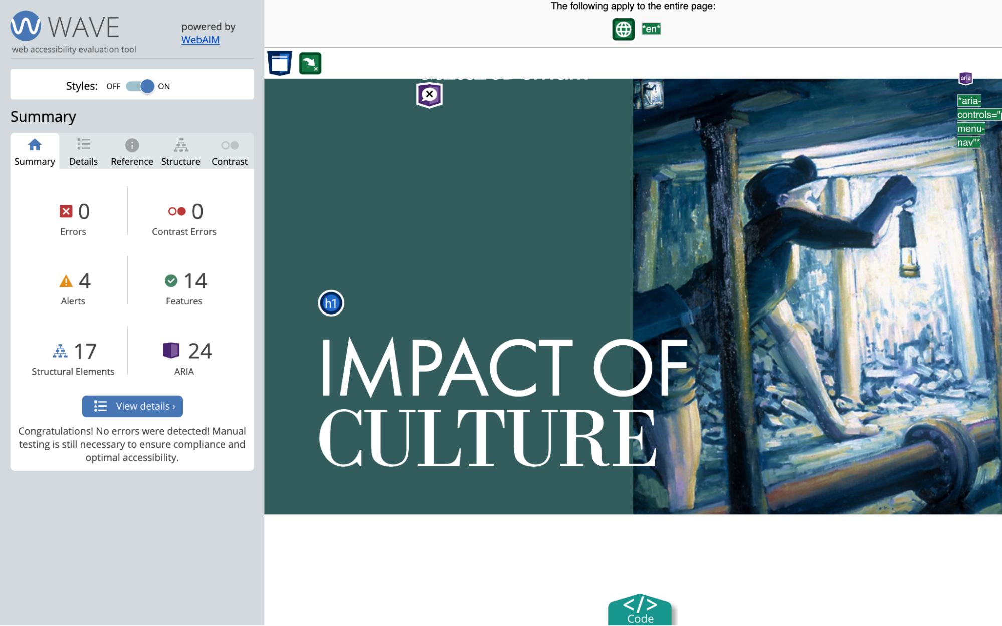 Impact of Culture Page Wave Test